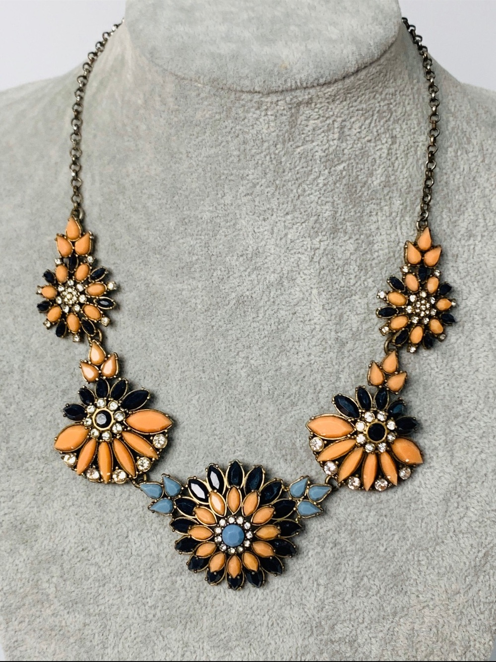 J. Crew Floral Statement Necklace